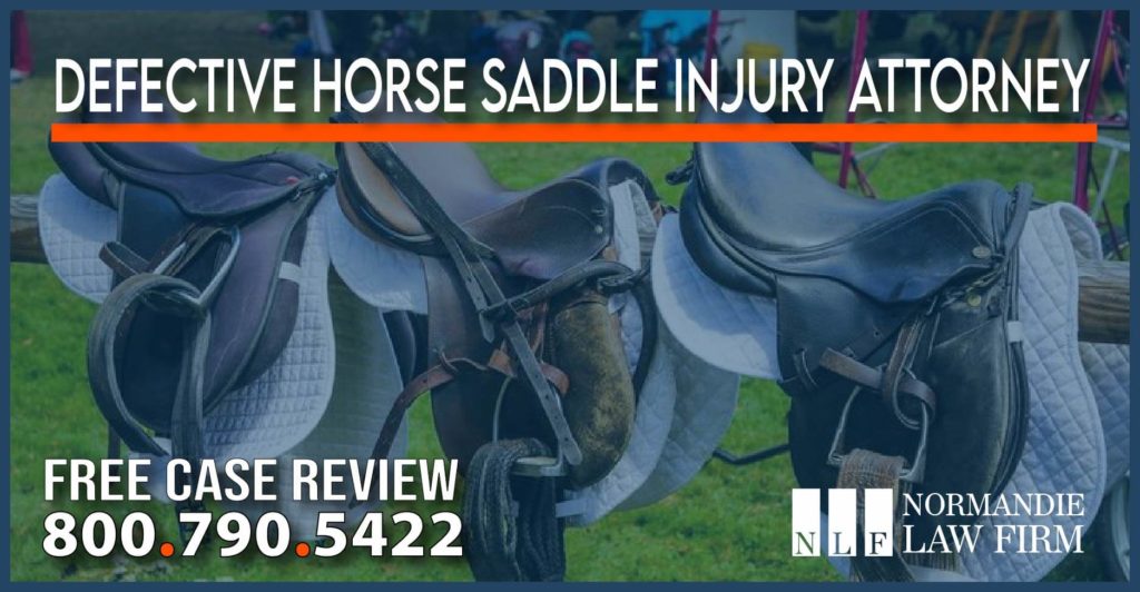 Defective Horse Saddle Injury Attorney lawyer lawsuit personal injury sue compensation liability