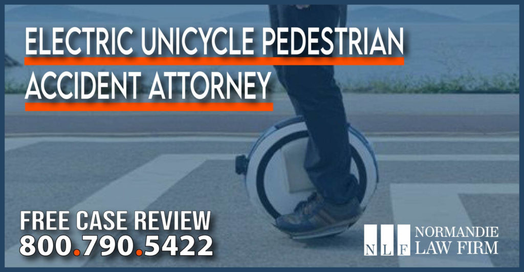 Electric Unicycle Pedestrian Accident Attorney lawyer lawsuit sue compensation personal injury incident