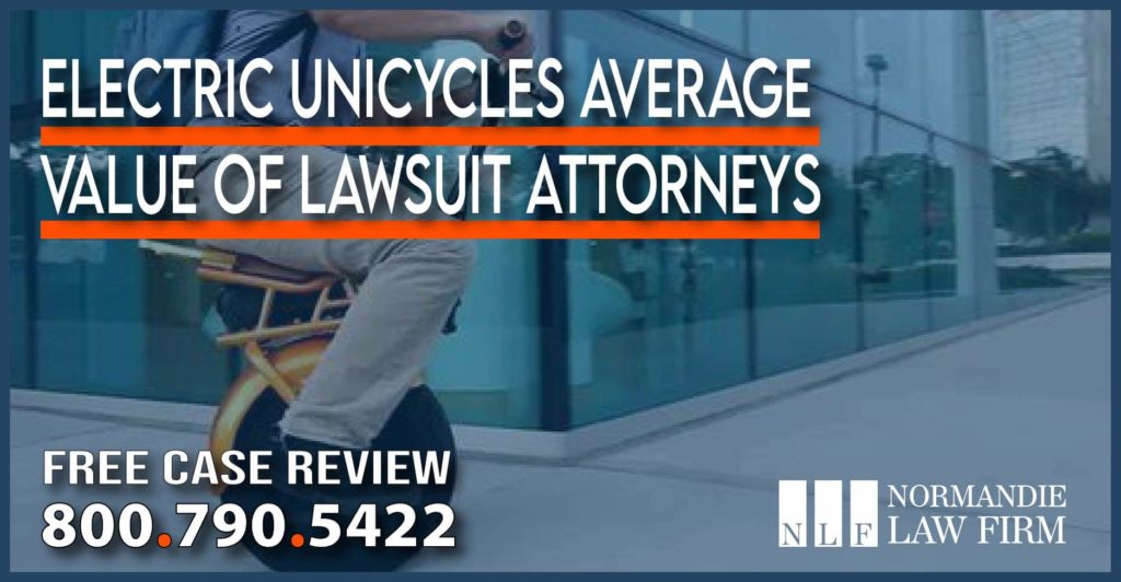 Electric Unicycles Average Value of Lawsuit Attorneys personal injury lawyers sue lawsuit compensation