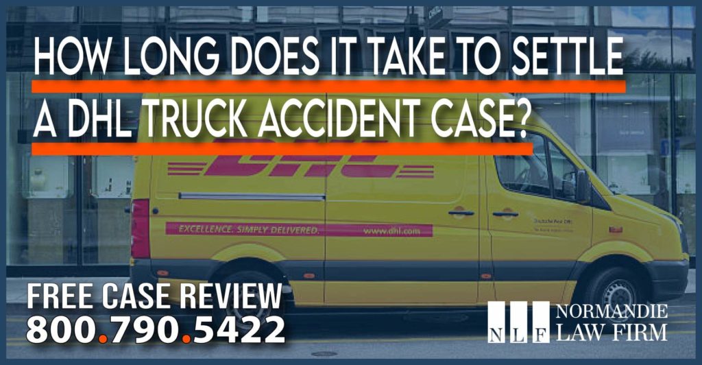 How long does it take to Settle a DHL Truck Accident Case lawyer personal injury incident accident attorney sue