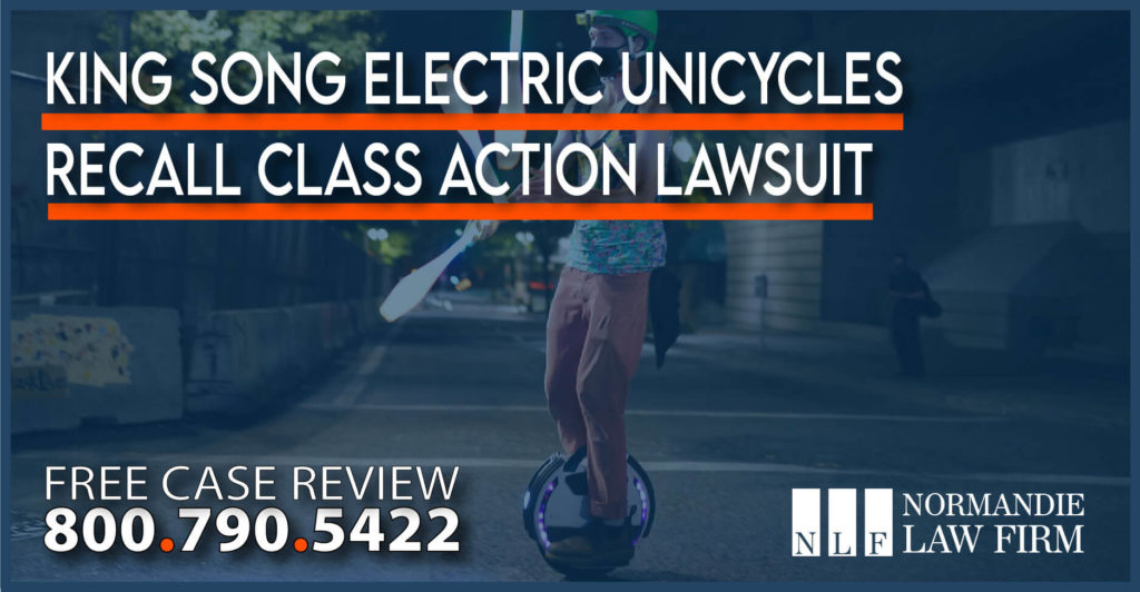 King Song Electric Unicycles Recall Class Action Lawsuit layer fire hazard risk sue lawyer attorney liability