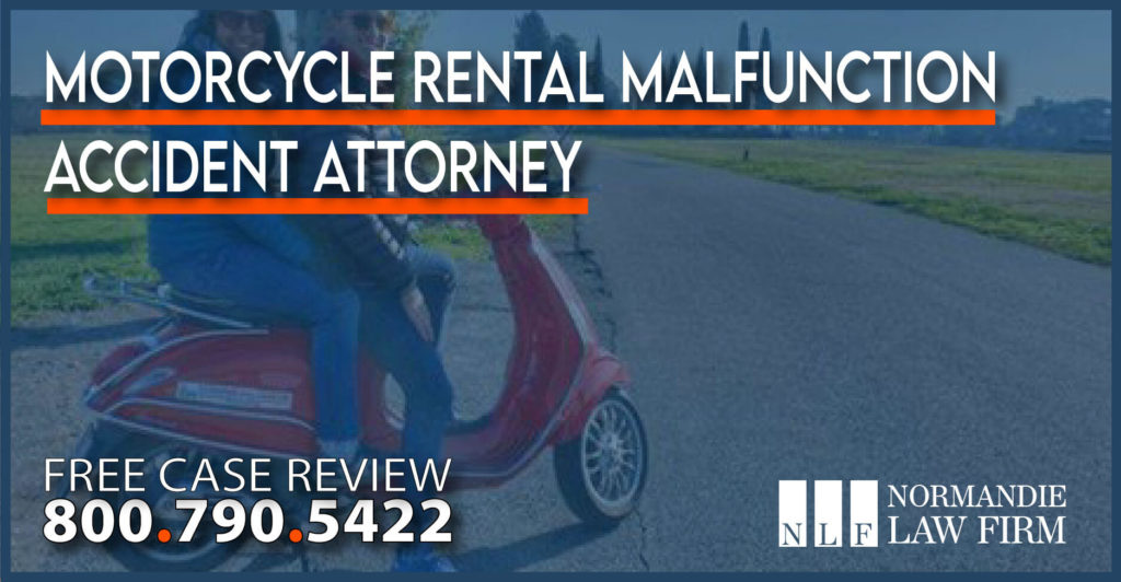 Motorcycle Rental Malfunction Accident Defective Broken Motorcycle Rental Attorney sue lawsuit personal injury