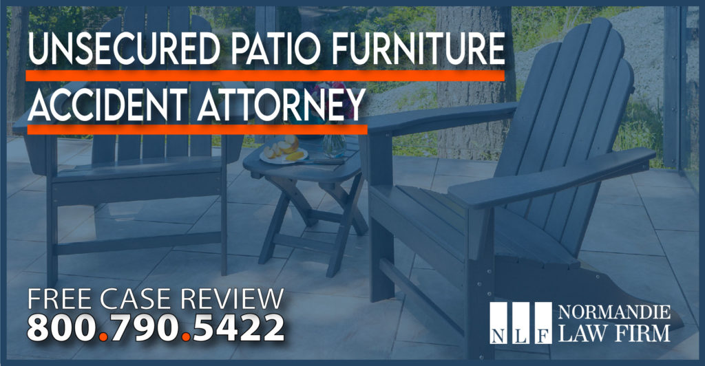 Unsecured Patio Furniture Accident Attorney lawyer attorney sue compensation lawsuit