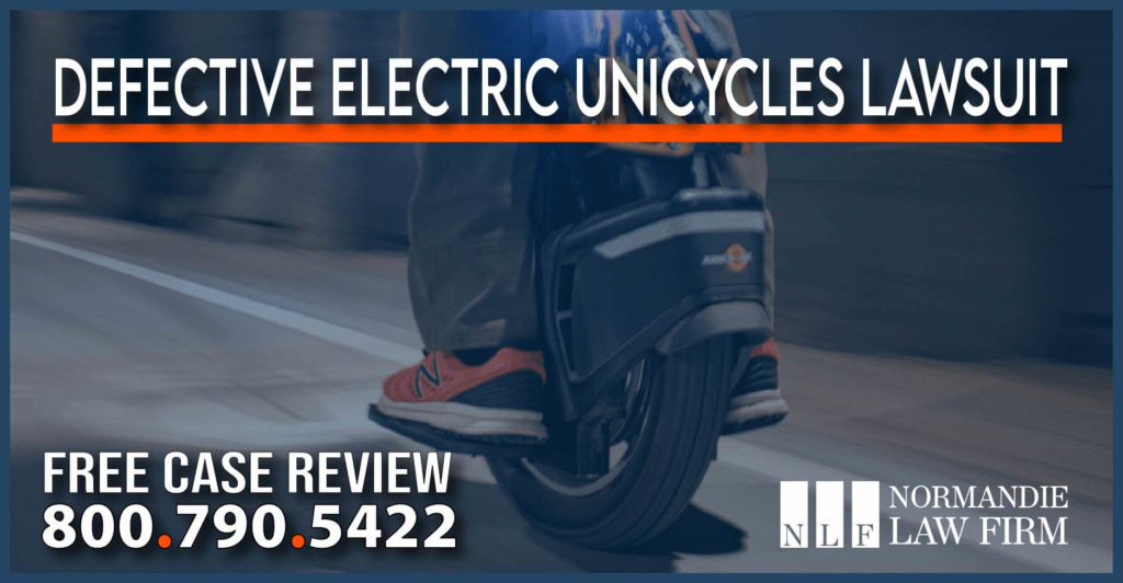 defective electric unicyle lawsuit lawyer attorney accident incident use compensation liability
