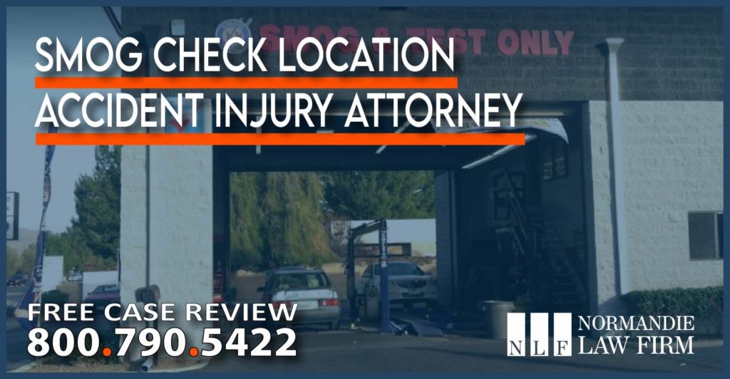 smog check location accident injury attorney lawyer sue lawsuit