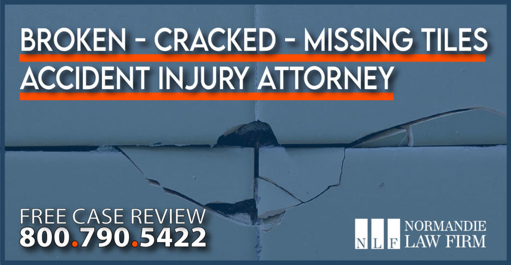 Broken - Cracked - Missing Tiles Accident Injury Attorney lawyer sue compensation lawsuit personal injury incident