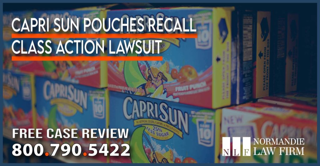Capri Sun Pouches Recall Class Action Lawsuit lawyer attorney sue compensation liability indigest cleaning solution