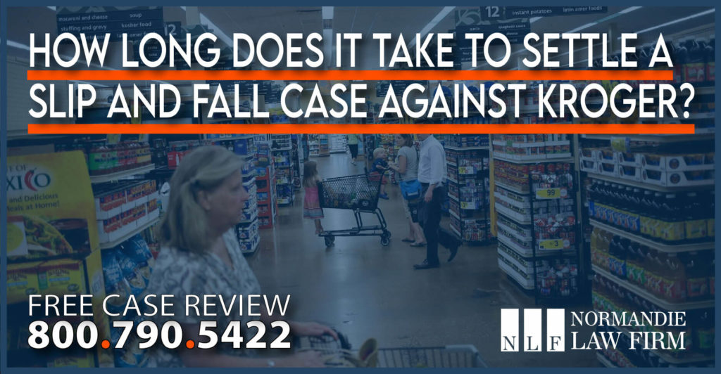 How long does it take to Settle a Slip and Fall Injury Case against Kroger lawyer sue compensation help information