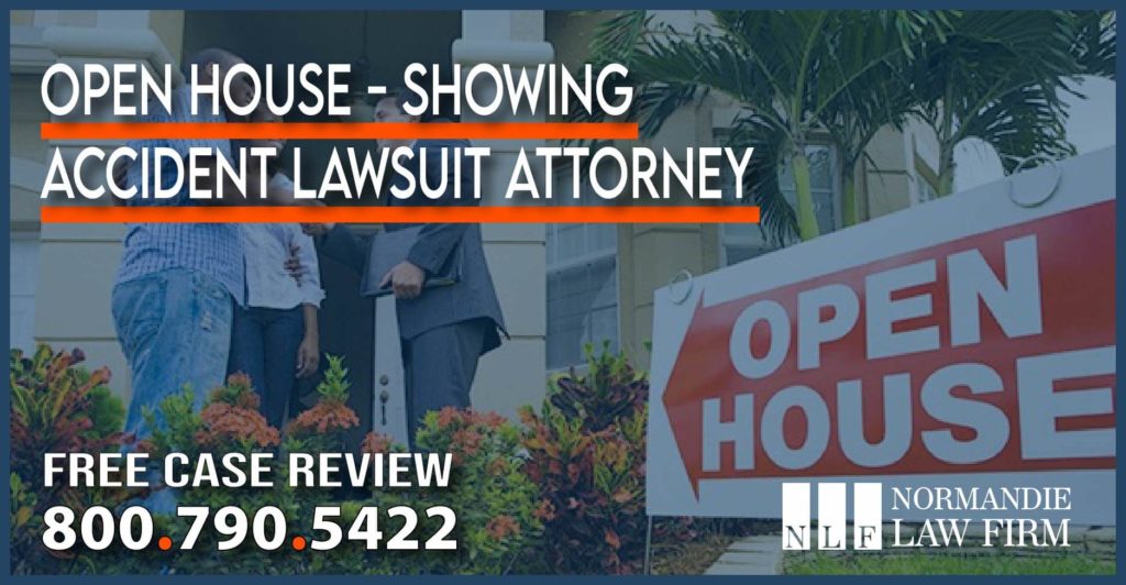 Open House - Showing Accident Lawsuit Attorney lawyer laibility incident slip and fall trip