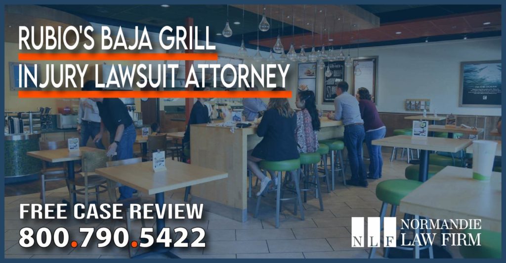 Rubio's Baja Grill Injury Lawsuit Attorney lawyer sue slip and fall incident accident liability