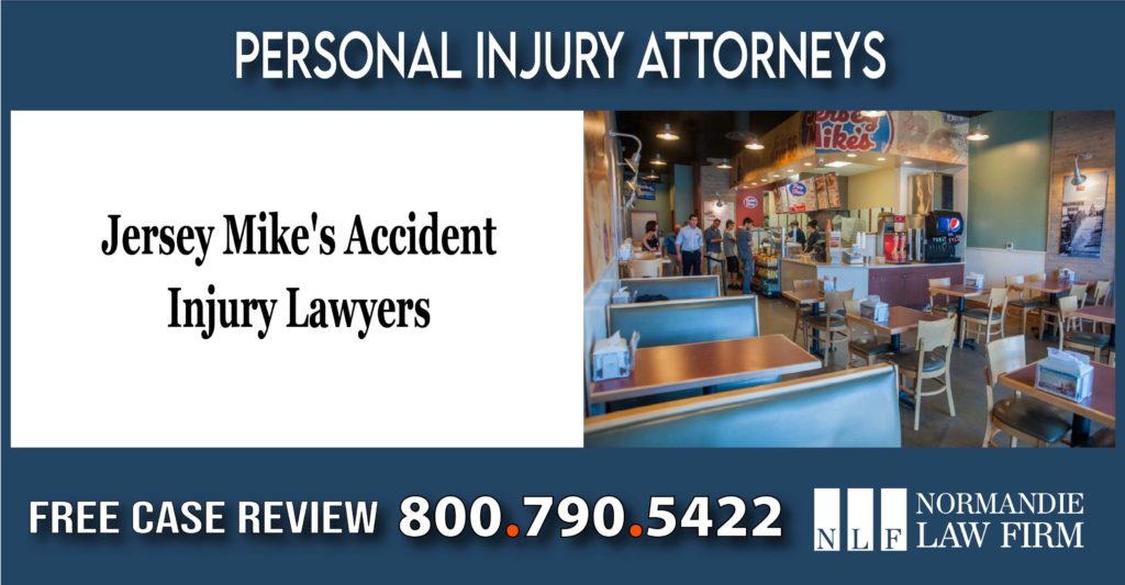 Jersey Mikes Accident Injury Lawyers attorney sue lawsuit compensation