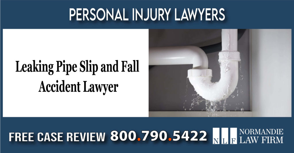 Leaking Pipe Slip and Fall Accident Lawyer attorney sue liability landlord apartment compensation