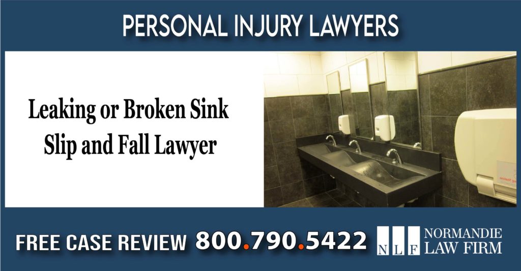 Leaking or Broken Sink Slip and Fall Lawyer attorney sue compensation lawsuit lawyer attorney
