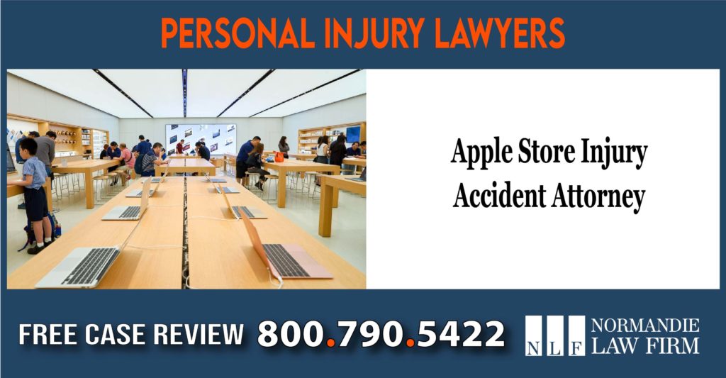 Apple Store Injury Accident Attorney lawyer sue lawsuit compensation incident
