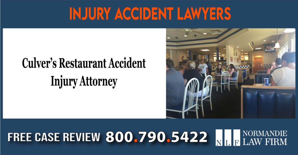 Culver’s Restaurant Accident Injury Attorney lawyer sue lawsuit compensation liability
