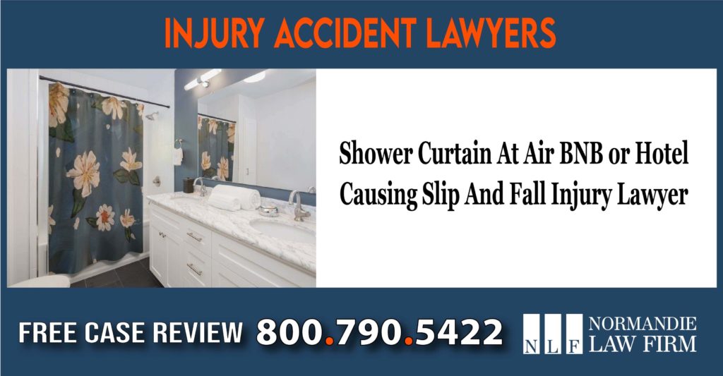 Short Shower Curtain At Air BNB or Hotel Causing Slip And Fall Injury Lawyer lawsuit lawyer