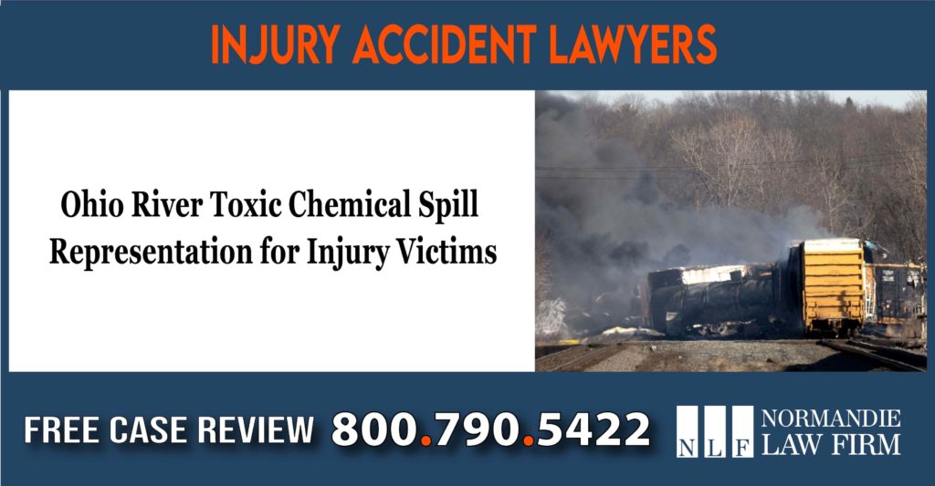 Ohio River Toxic Chemical Spill - Representation for Injury Victims sue lawsuit incident lawyer attorney liability