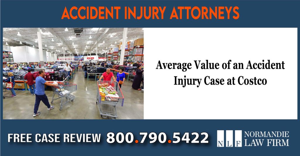 Average Value of an Accident Injury Case at Costco lawyer sue compensation incident lawsuit
