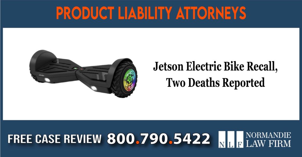 Jetson Electric Bike Recall - Two Deaths Reported sue lawyer lawsuit attorney compensation liability