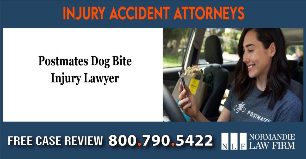 Postmates Dog Bite Injury Lawyer attorney incident liability lawsuit