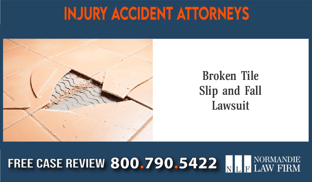 broken tile tripping and falling attorney