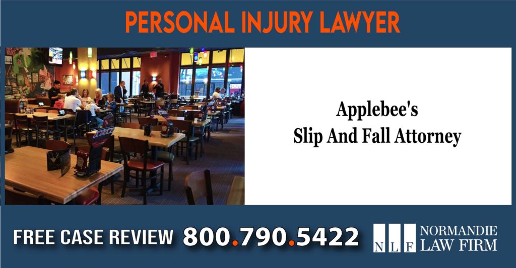 Applebee's Slip And Fall Attorney lawyer sue lawsuit compensation incident liability