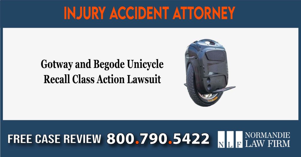 Gotway and Begode Unicycle Recall Class Action Lawsuit lawyer attorney sue lawsuit compensation incident accident