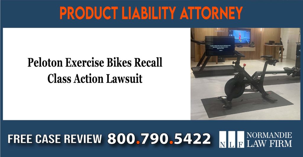 Peloton Exercise Bikes Recall Class Action Lawsuit attorney sue lawsuit compensation incident