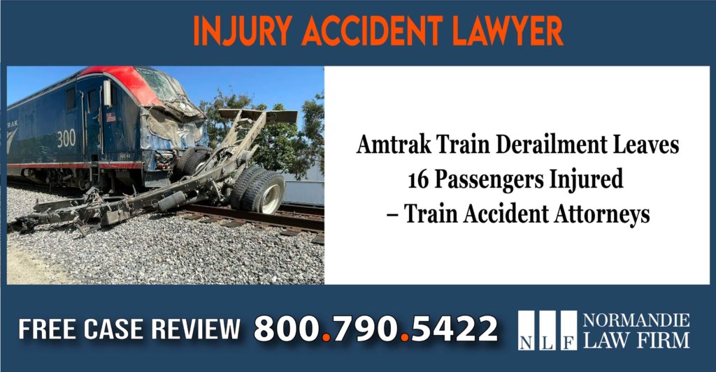 Amtrak Train Derailment Leaves 16 Passengers Injured – Train Accident Attorneys lawyer sue lawsuit