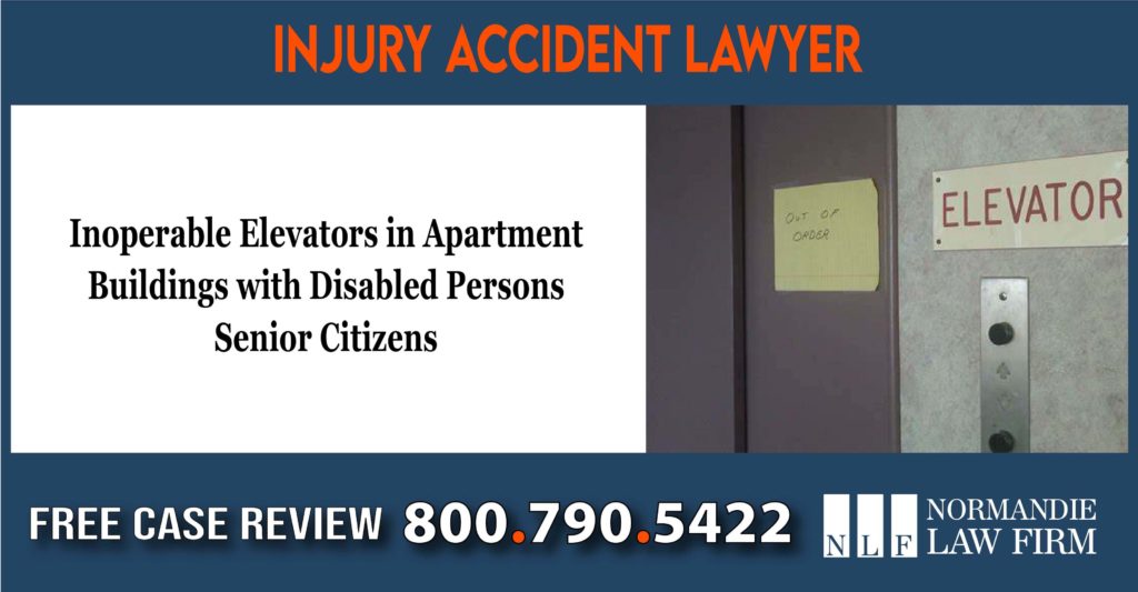 Inoperable Elevators in Apartment Buildings with Disabled Persons Senior Citizens lawyer attorney sue lawsuit