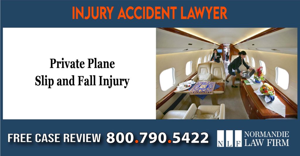 Private Plane Slip and Fall Injury compensation lawsuit lawyer attorney sue