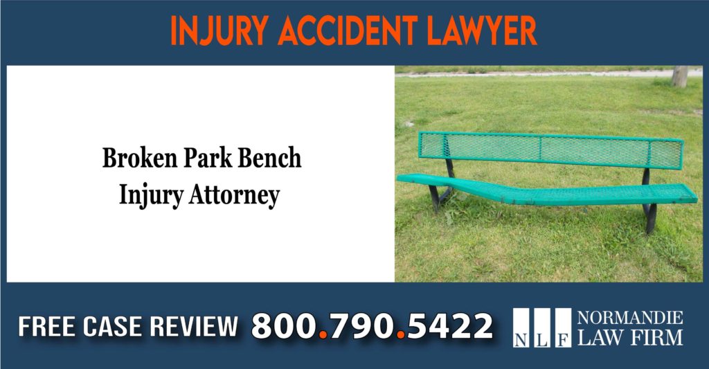 broken bench injury accident lawyer liability sue lawsuit