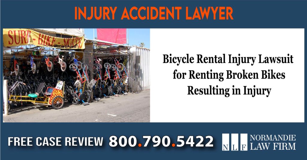 Bicycle Rental Injury Lawsuit - for Renting Broken or Defective Bikes Resulting in Injury lawyer attorney sue