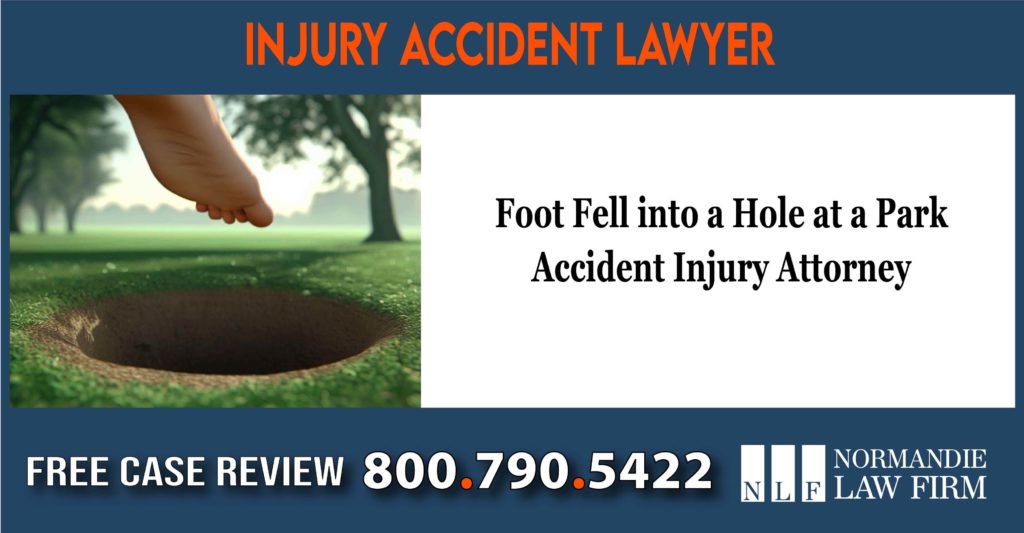 Foot Fell into a Hole at a Park Accident Injury Attorney lawsuit compensation incident