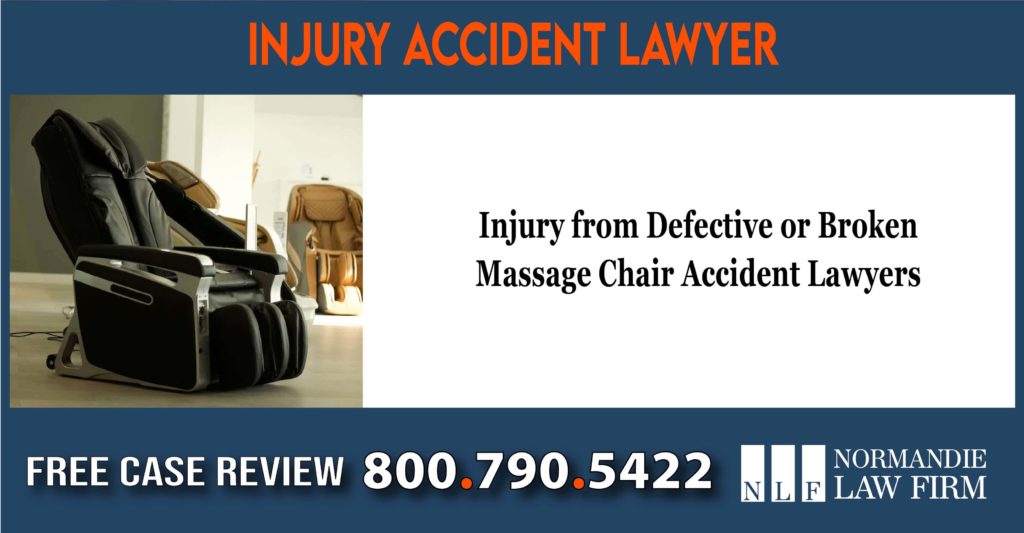 Injury from Defective or Broken Massage Chair Accident Lawyers sue liability