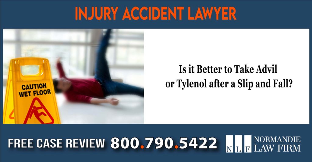 Is it Better to Take Advil or Tylenol after a Slip and Fall lawyer attorney sue lawsuit liability