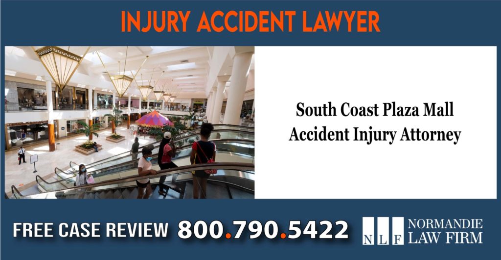 South Coast Plaza Mall Accident Injury Attorney lawyer sue lawsuit compensation incident liability