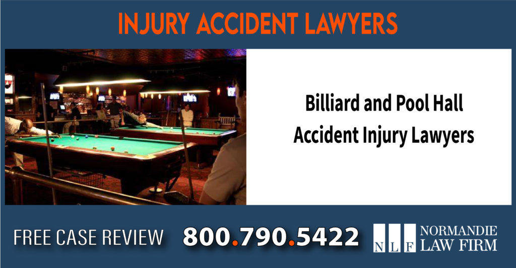 Billiard and Pool Hall Accident Injury Lawyers sue compensation incident liability