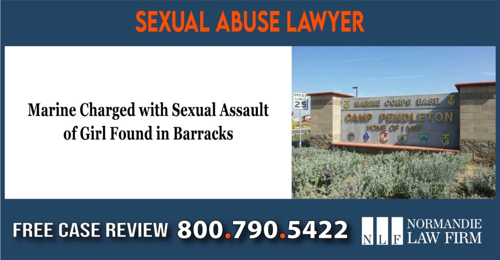 Marine Charged with Sexual Assault of Girl Found in Barracks sue lawsuit compensation incident lawyer attorney