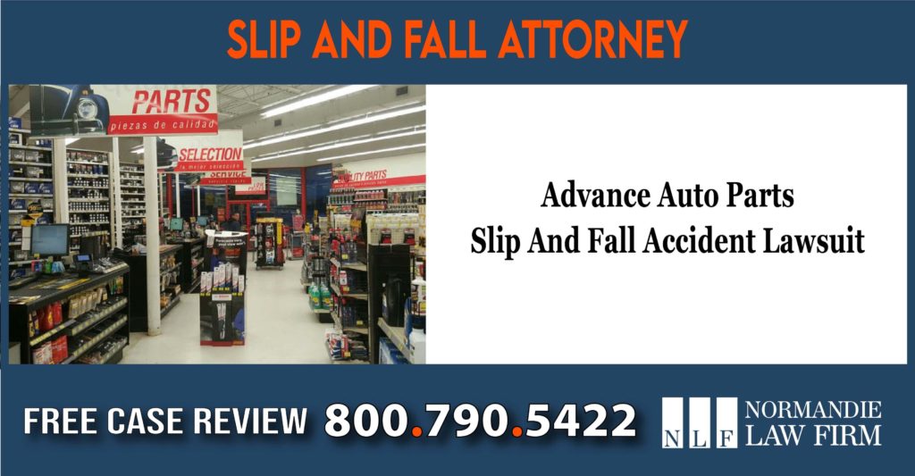 Advance Auto Parts Slip And Fall Accident Lawsuit lawyer compensation lawyer attorney