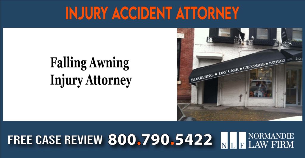 Falling Awning Injury Attorney lawyer sue compensation incident lawsuit