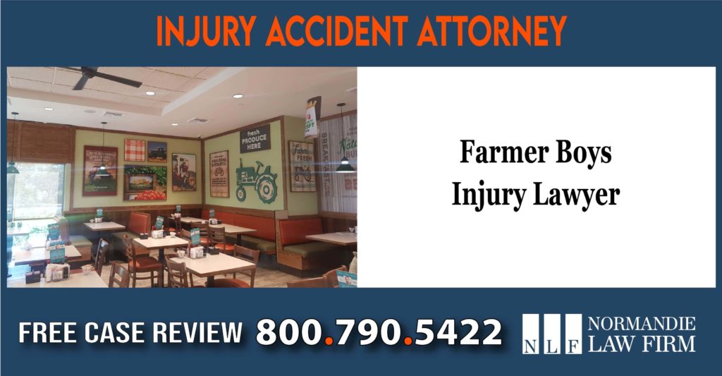 Farmer Boys Injury Lawyer attorney incident lawsuit compensation liability