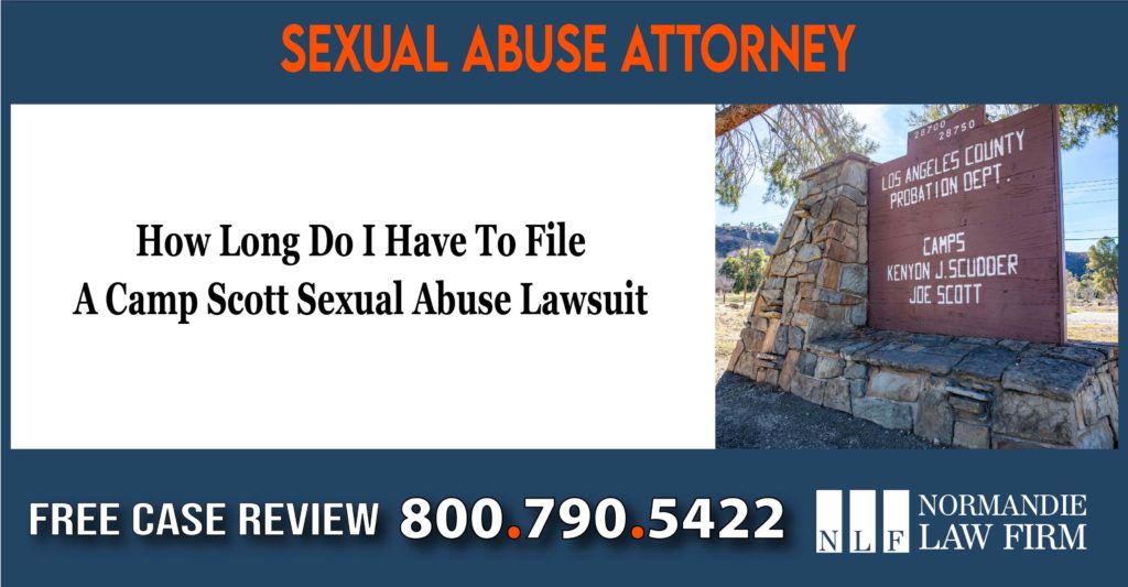 How Long Do I Have To File A Camp Scott Sexual Abuse Lawsuit lawyer attorney sue lawsuit compensation incident