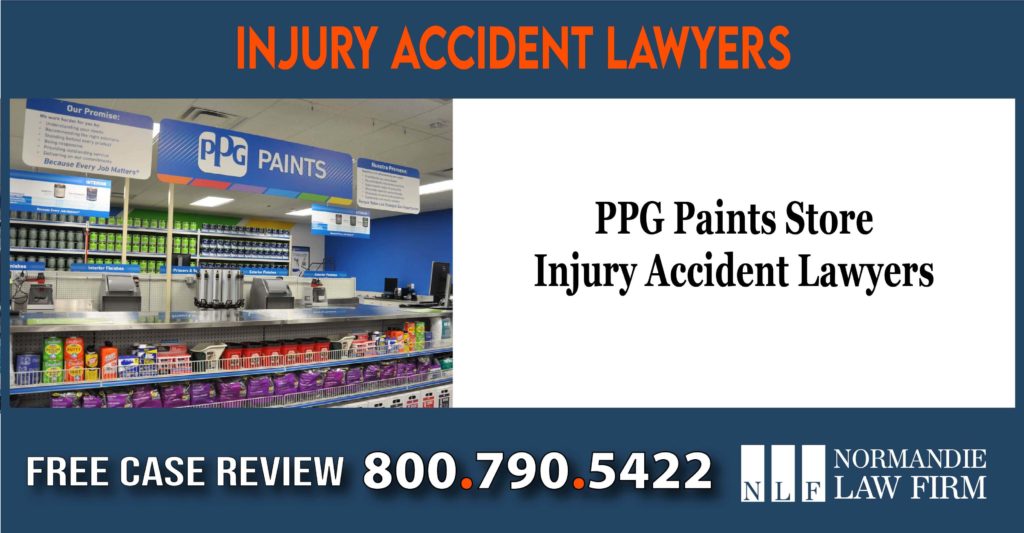 PPG Paints Store lawyer incident accident sue attorney liability