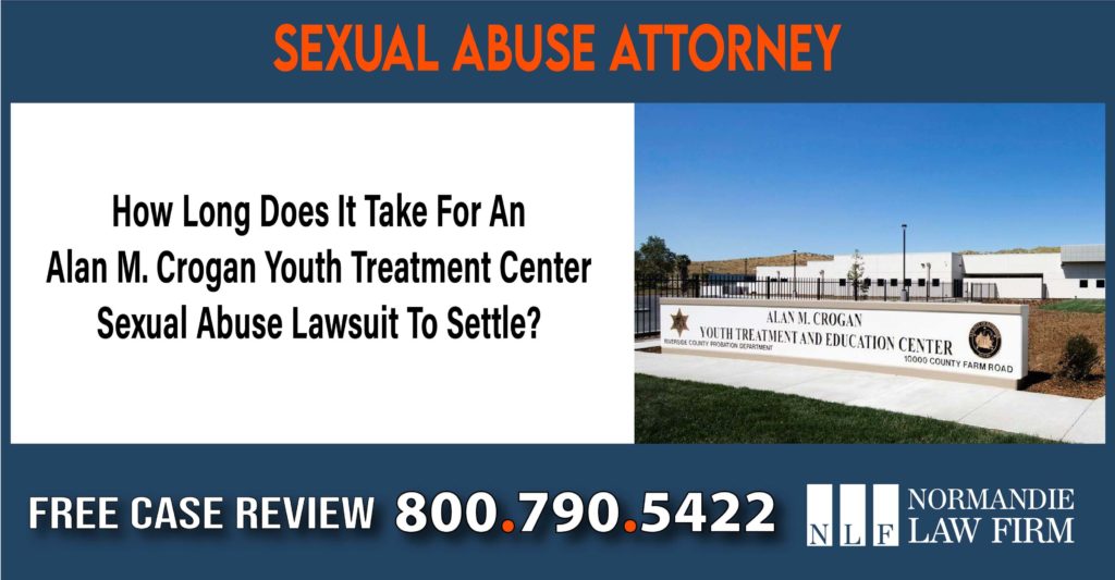 How Long Does It Take For An Alan M. Crogan Youth Treatment Educational Center Sexual Abuse Lawsuit To Settle sue lawyer attorney