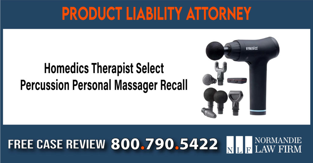 Homedics Therapist Select Percussion Personal Massager Recall Class Action Lawsuit compensation lawyer attorney sue