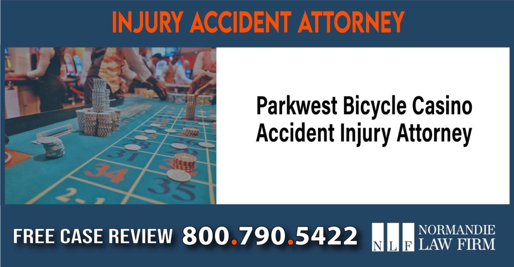 Parkwest Bicycle Casino Accident Injury Attorney lawyer sue compensation incident liability liable