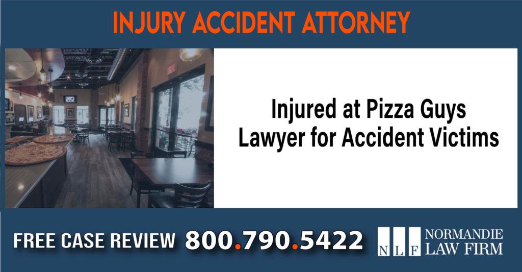 Injured at Pizza Guys - Lawyer for Accident Victims sue liability compensation incident