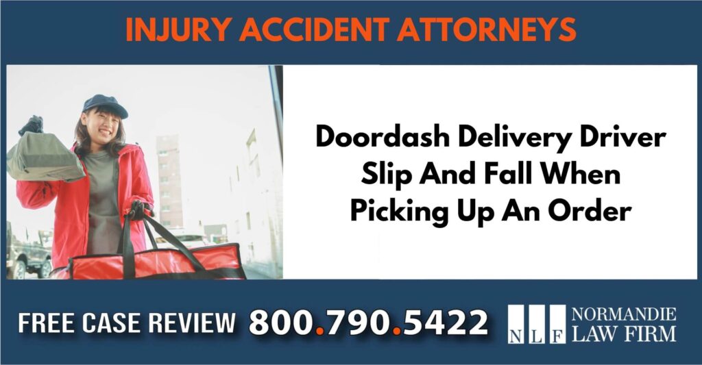Doordash Delivery Driver Slip And Fall When Picking Up An Order sue liable incident