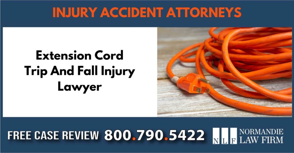 Extension Cord Trip And Fall Injury Lawyer sue liable incident attorney